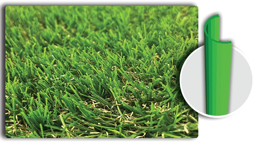 Natural C25 artificial grass profile
