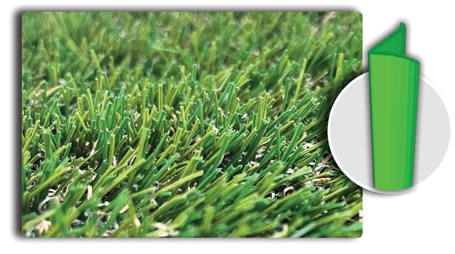 Natural V35 artificial grass profile