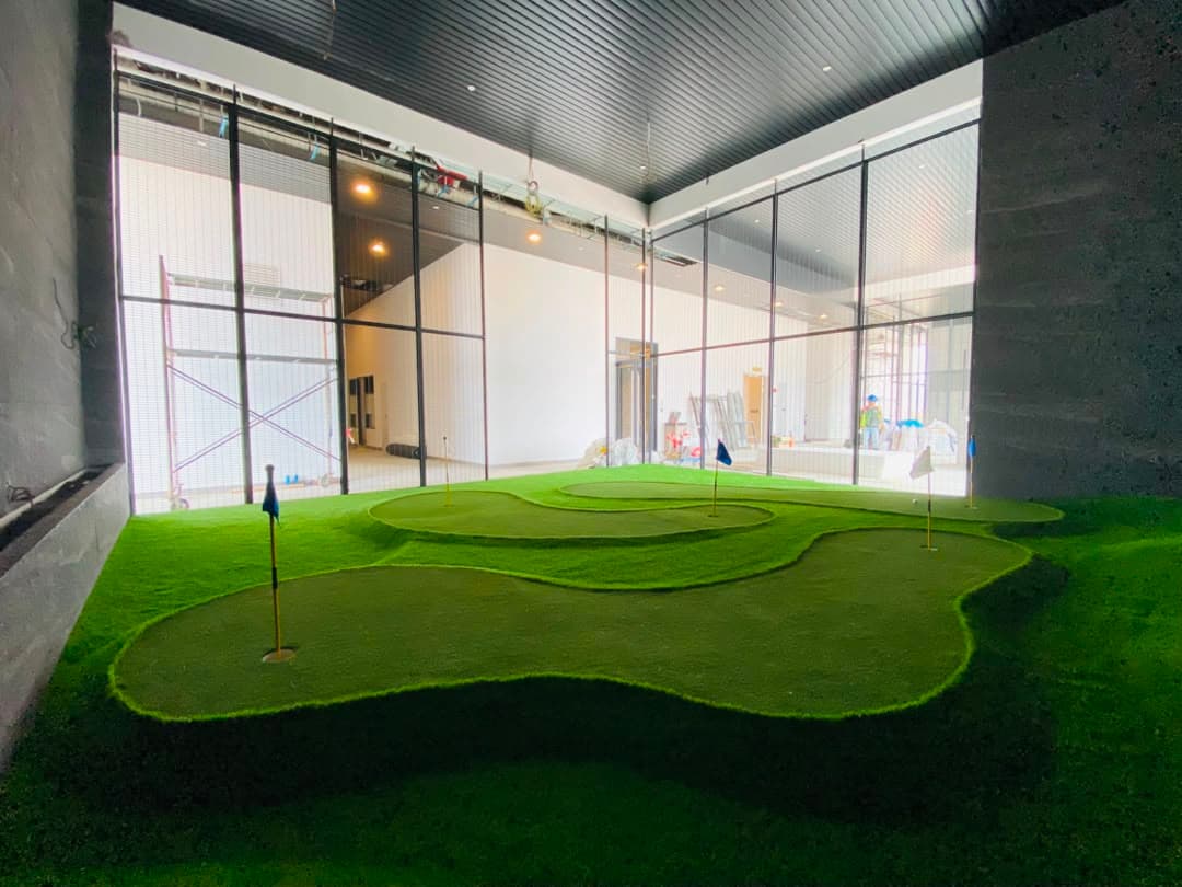 Artificial grass installation at The Fiddlewoodz in KL Metropolis, view 1