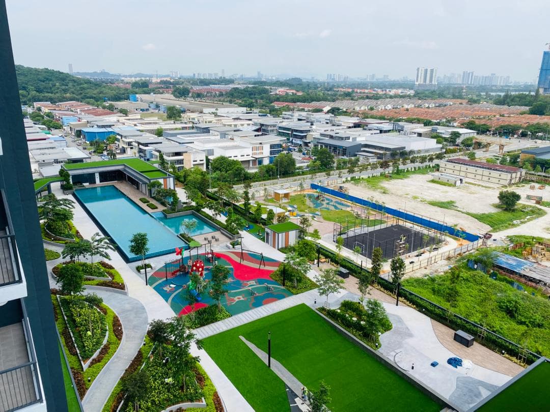 Artificial grass installation at NARA at Shorea Park in Puchong, view 1