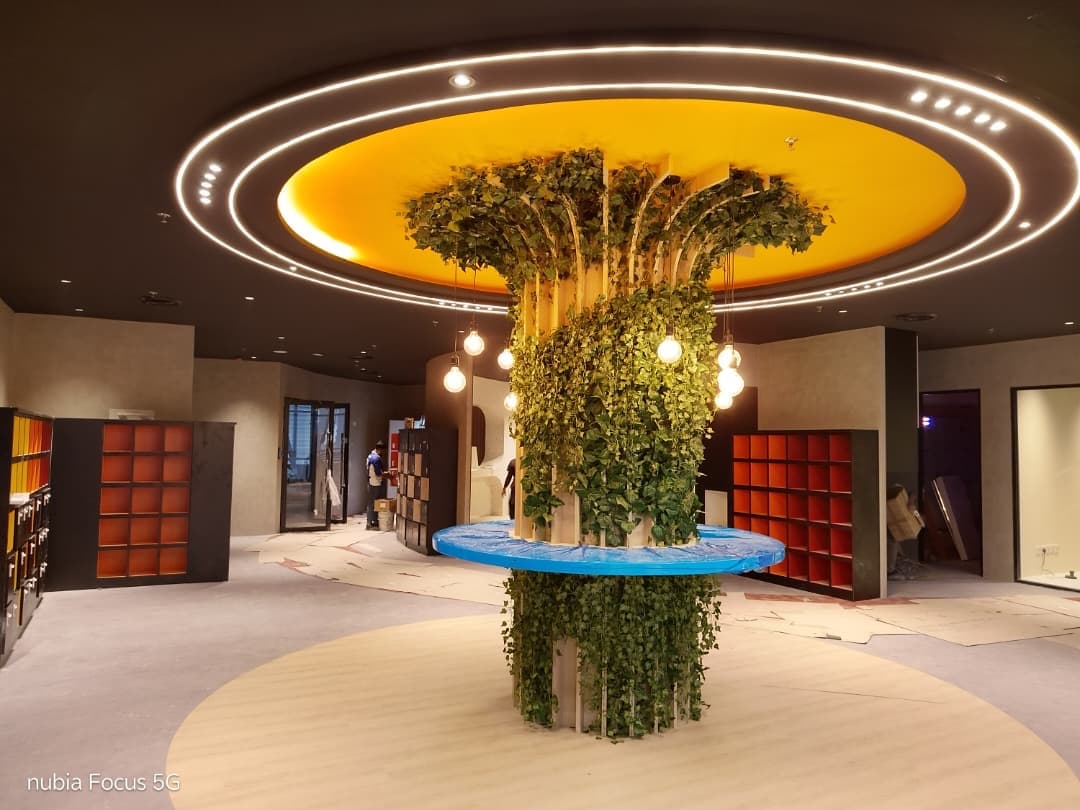 Artificial planting installation at TDCX Office in Kuala Lumpur, view 1